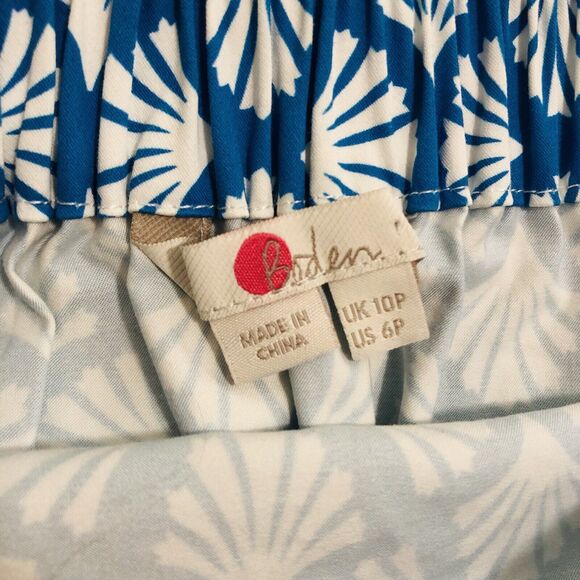 Boden Moroccan Blue Pull-On Skirt Elastic Waist - Picture 6 of 7